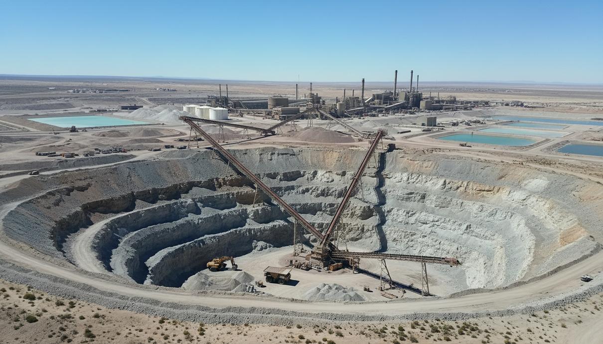 США и Австралия вложат 3,5 млрд долларов в добычу критических минералов Промышленный карьер по добыче лития с тяжелыми экскаваторами, конвейерными лентами и перерабатывающим комплексом.