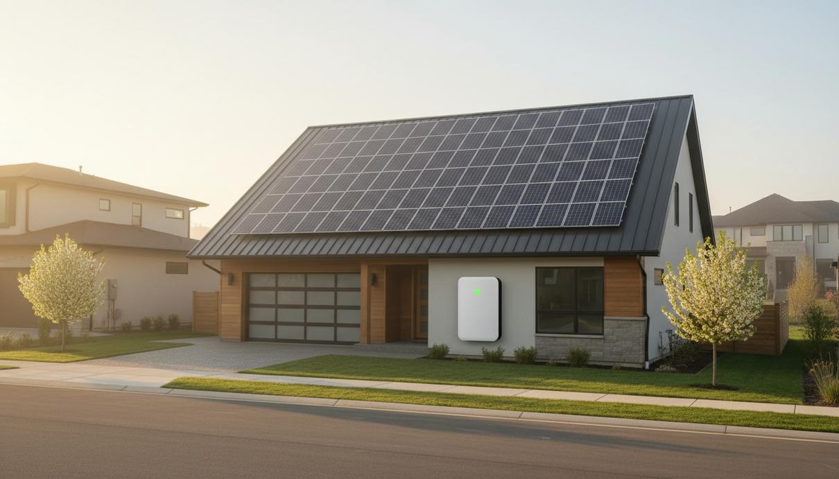 Tesla, Sunrun и Renew Home построят в США виртуальную станцию на 16 ГВт Современный загородный дом с солнечными панелями на крыше и настенным аккумулятором для хранения энергии