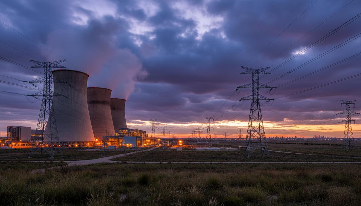 Аргентинская YPF Energia Electrica подала заявку на IPO в США Современная электростанция в Аргентине на закате, видны градирни и уходящие вдаль линии электропередачи.